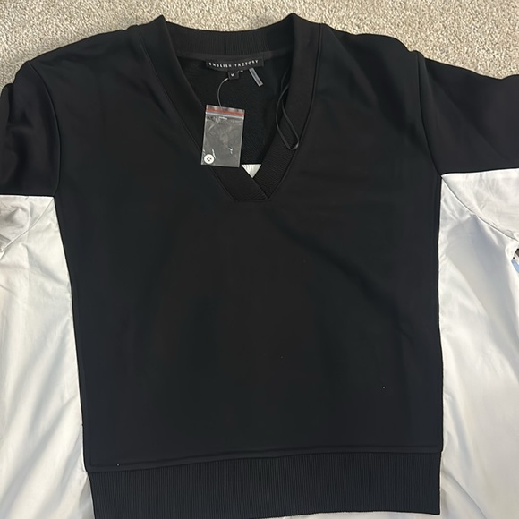 English Factory V-NECK SWEATSHIRTS DRESS WITH POPLIN - Picture 6 of 8